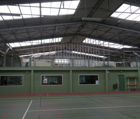 L’avancement des travaux de la salle des sports